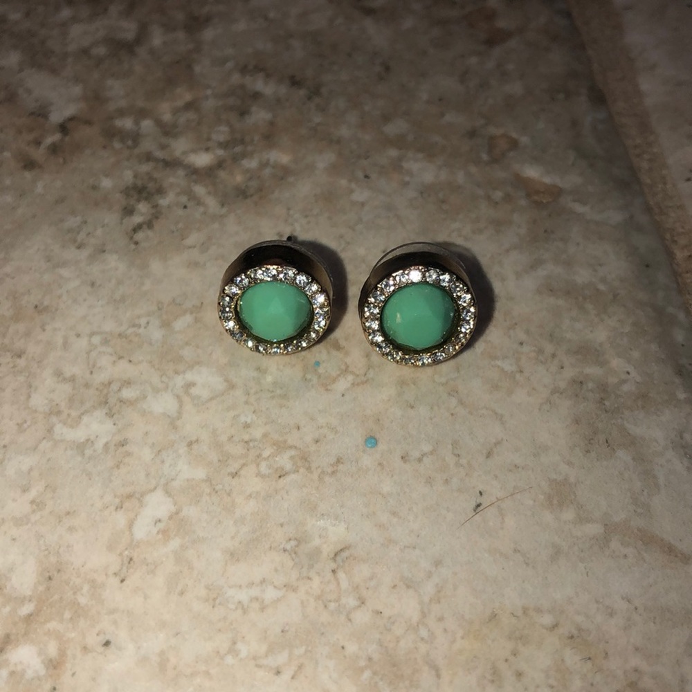 Francesca’s teal and diamond earrings